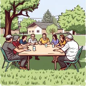 reunião no loteamento bela vista