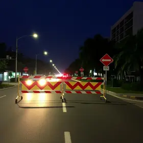 Avenida Sapucaia bloqueio temporário